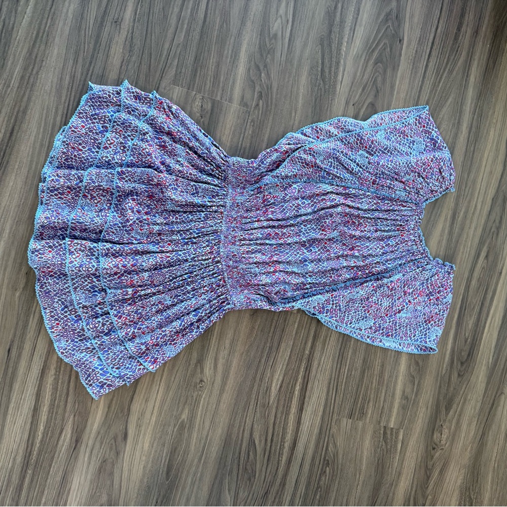 Blue and Pink Patterned Dress